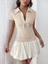 'Velora' Knit Short Sleeve Mini Dress - Celes Fashion